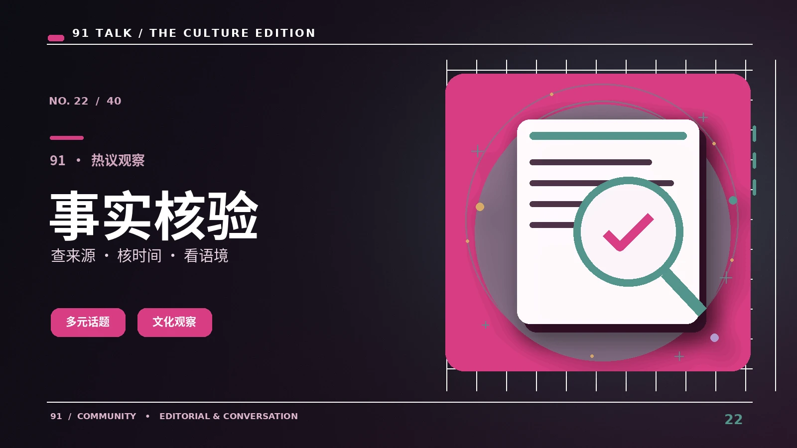 真假核对｜91 TALK